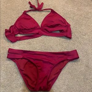 Maroon bikini